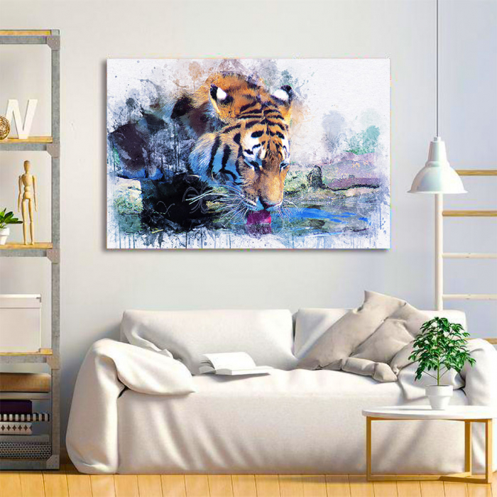 Tablou Canvas - Tiger Print [2]