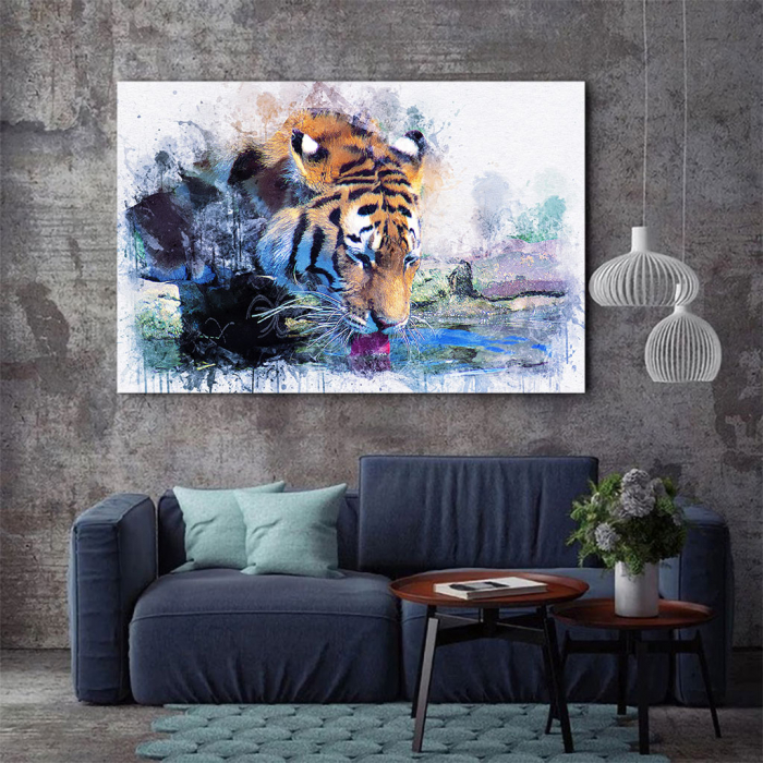 Tablou Canvas - Tiger Print [3]
