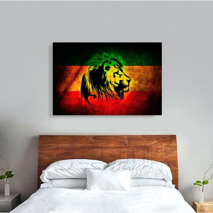 Tablou Canvas - Rasta Lion [2]