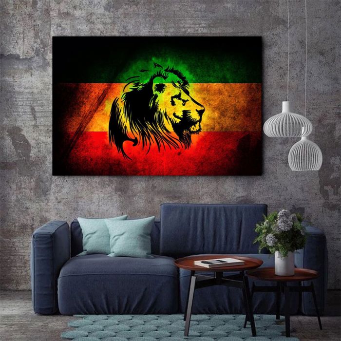 Tablou Canvas - Rasta Lion [3]