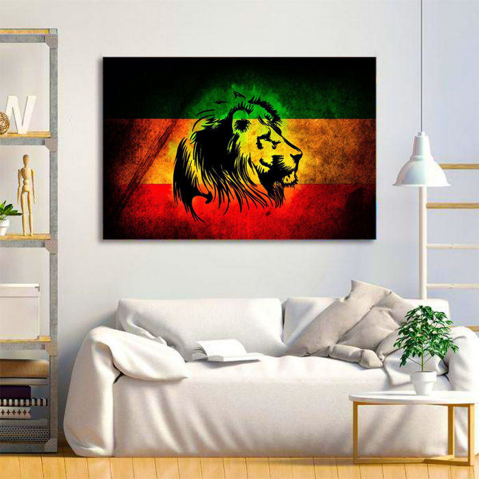 Tablou Canvas - Rasta Lion [4]