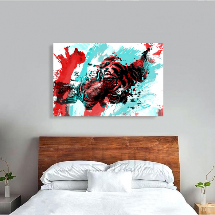 Tablou Canvas - Tiger splash [3]