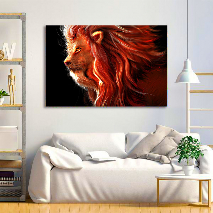Tablou Canvas - Lion creativ [2]