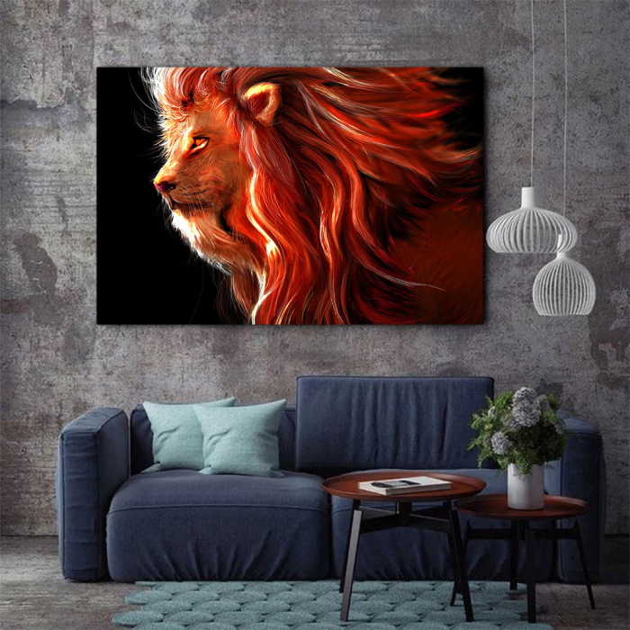 Tablou Canvas - Lion creativ [3]