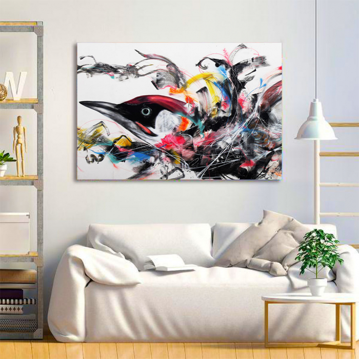 Tablou Canvas - Grafitti bird [2]