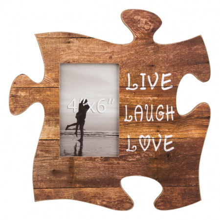 Decor de mobila - Ramă maro de tip puzzle