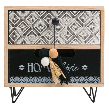 Decor de mobila - Cutie din lemn decorativă„HOME STYLE”20x10x20 cm