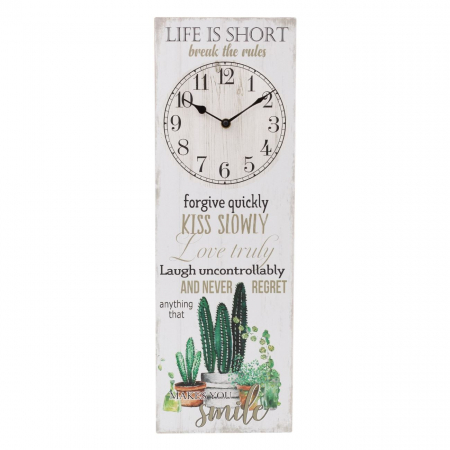 Ceasuri - Ceas de  perete decorativ”Life is short”