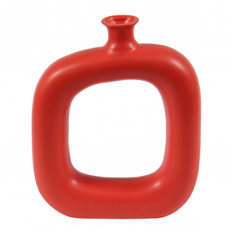 Decor de mobila - Vază decorativă de culoare roșie.27 cm