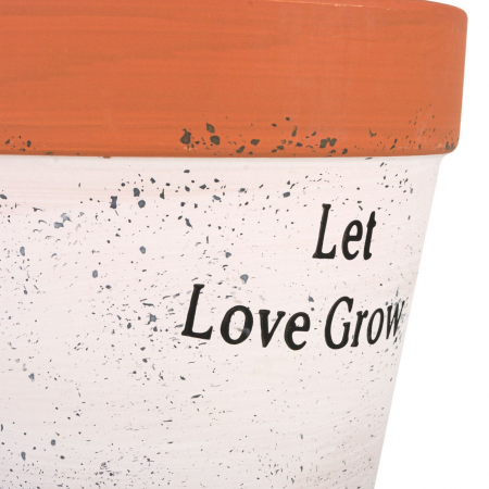 Ghiveci ceramic alb”Let love grow”,14x12 cm [1]