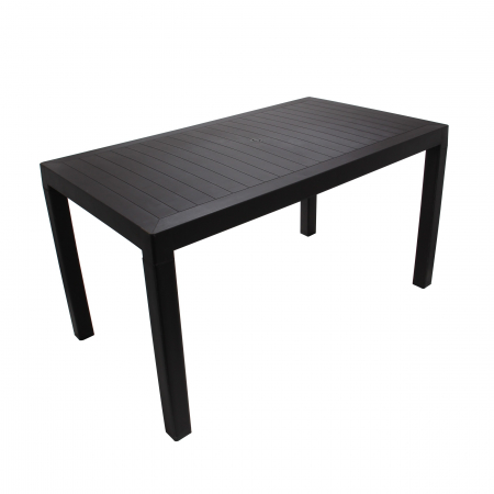 Masă fixă pentru grădină,plastic, dreptunghiulară, 6 persoane, 140 x 80 cm [1]