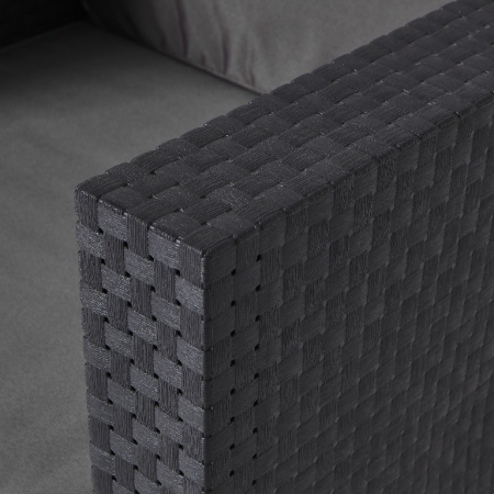 Set mobilier grădină, canapea + masă + 2 fotolii, culoare gri [4]