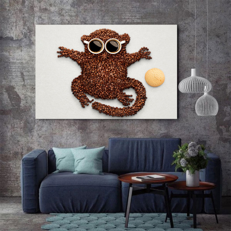 Tablou Canvas - Coffee Monkey [1]