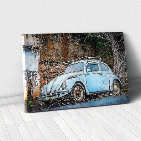 Decor de perete - Tablou Canvas - Vw beetle
