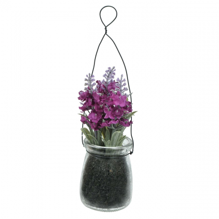 Plante decorative - Bol de sticlă cu lavandă, 5x15 cm