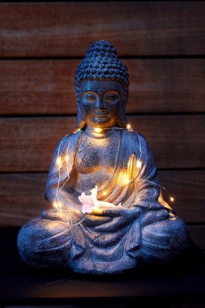 Statuie grădină buddha, 24x31x42 gri [1]