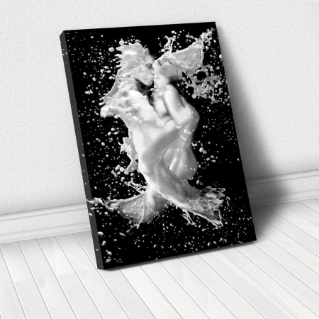 Alb - Negru - Tablou Canvas - Milky way