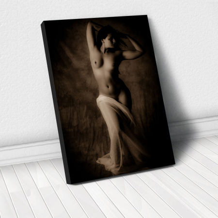 Tablou Canvas - Silueta nud alb-negru [0]