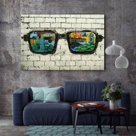 Tablou Canvas - Grafitti glasses [3]