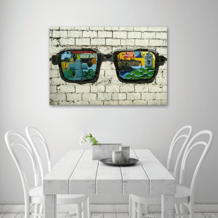 Tablou Canvas - Grafitti glasses [4]