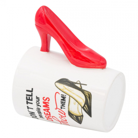 Cană cu model pantof și scris,din ceramică,400 ml [2]