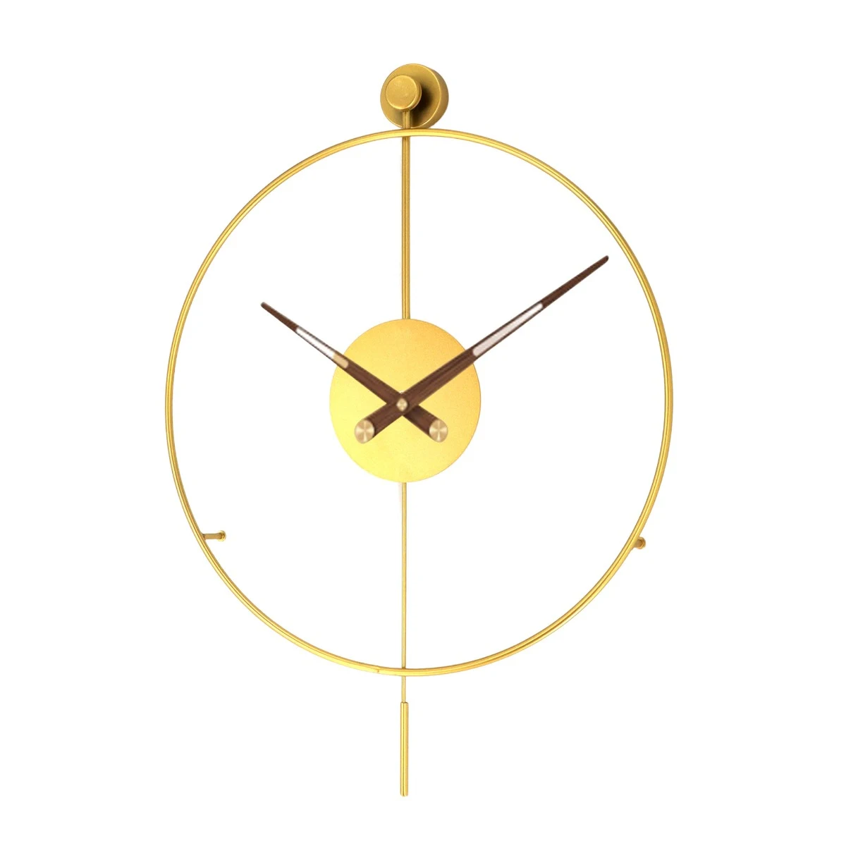 Ceasuri - Ceas de perete “Solvero” auriu minimalist fără numere, metal, Ø 40 cm