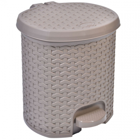 Seturi baie și accesorii - Coș de gunoi din plastic-mocca-5.5 l
