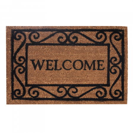 Covorase intrare - Covor de usa - exterior Culoare naturala Margine neagra 60x40 cm
