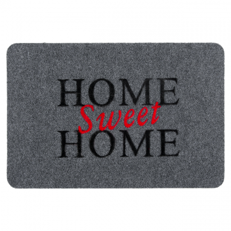 Covorase intrare - Covor de usa Gri "Home Sweet Home" 60x40 cm
