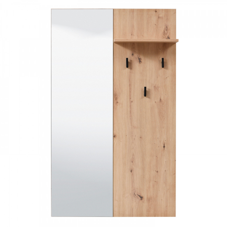 Mobilier hol - Cuier hol Myra cu 3 agățători și oglindă, 132cm
