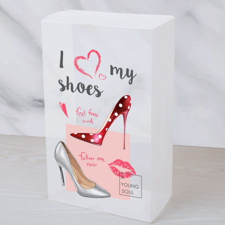 Suporturi și Organizatoare - Cutie pentru depozitare pantofi pentru femei cu mâner-18x10x30.5 cm
