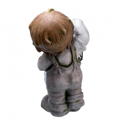 Decorațiune grădină, ceramică, băiat cu felinar [1]