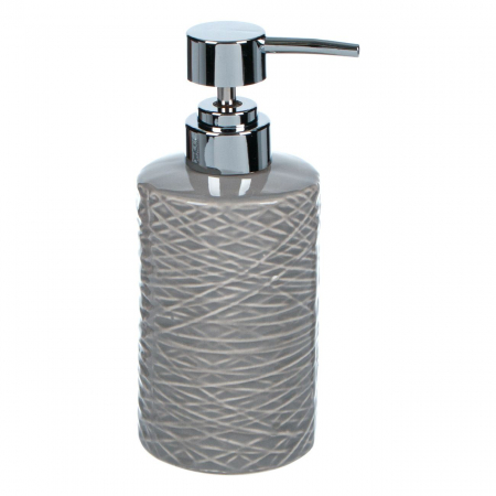 Seturi baie și accesorii - Dozator de săpun de culoare gri,cu model,325 ml