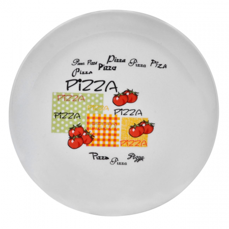 Veselă - Farfurie plată pentru pizza,cu design,din porțelan,20 cm