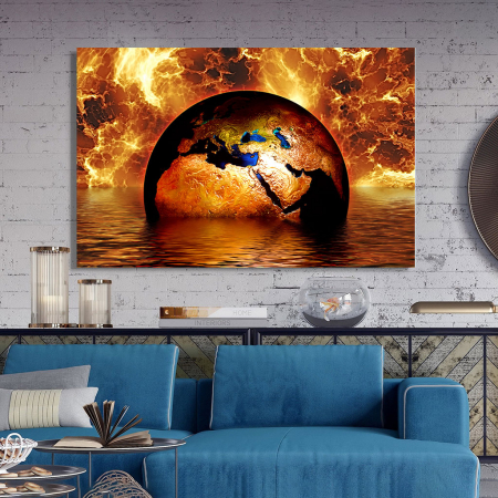 Tablou Canvas - Earth on fire [2]