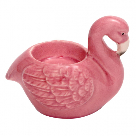 Suport lumanare din porțelan Flamingo roz-12x7.5x9 cm [1]