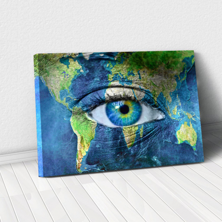 Harți - Tablou Canvas - Eye of the map