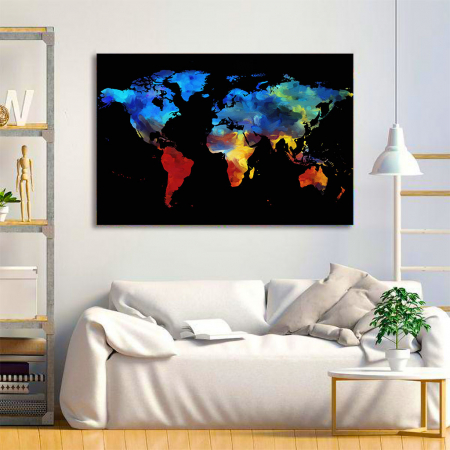 Tablou Canvas - Harta colorful [3]