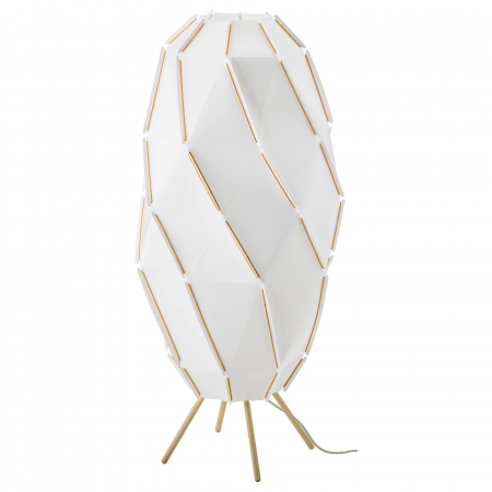 Lampadare - Lampadar Hera, bază din lemn, alb - 1m