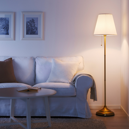 Lampadar Sofia oțel, alb - 155cm [1]