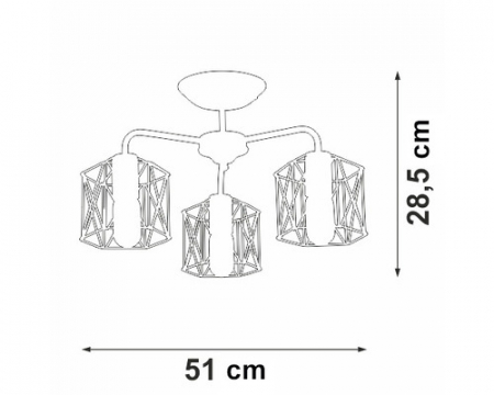 Lustră 3x40W, negru [1]