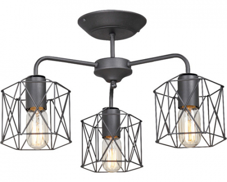 Corpuri de Iluminat - Lustră 3x40W, negru