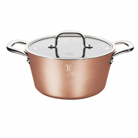 Oala cu capac Berlinger Haus, Bronze Titan Collection, aluminiu forjat, 4.1 L, D 24 cm [0]