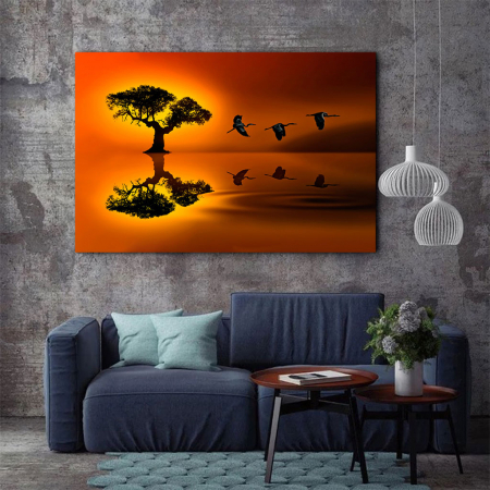Tablou Canvas - Sunset flight [3]
