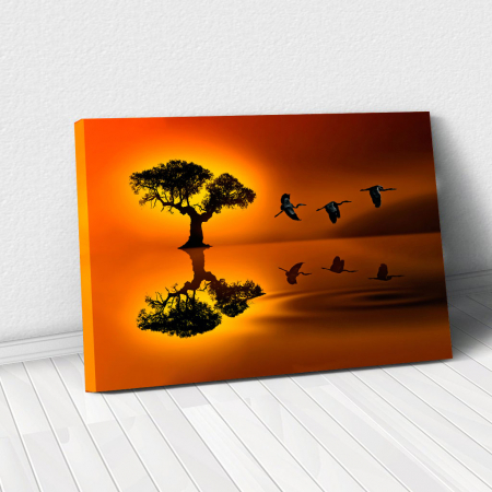 Peisaje - Tablou Canvas - Sunset flight