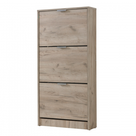 Pantofar Kayla cu 3 sertare duble, stejar gri, 67x119cm [1]