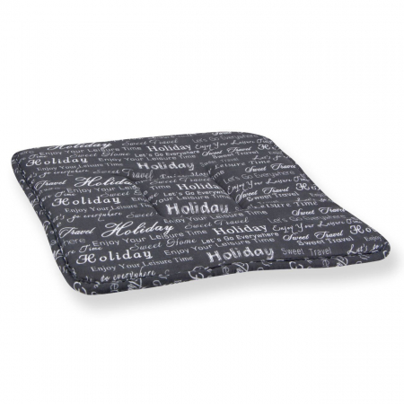 Pernă pentru șezut,cu design,gri-negru,38x38x3 [1]