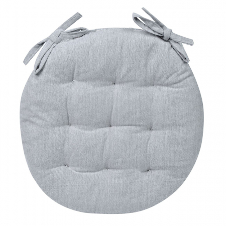 Perne sezut - Pernă pentru șezut, rotundă, bumbac, gri, 40 cm