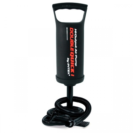 Piscine - Pompă aer pentru produse gonflabile, manuală, Intex, cu furtun + 3 adaptoare 29 cm