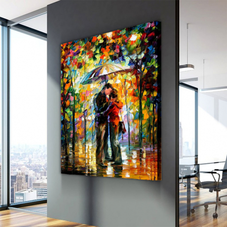 Tablou Canvas - Kiss in the rain [3]